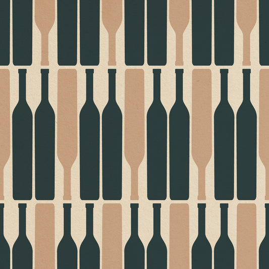 Modern Geometric Wine Cellar Blue Wallpaper⁠