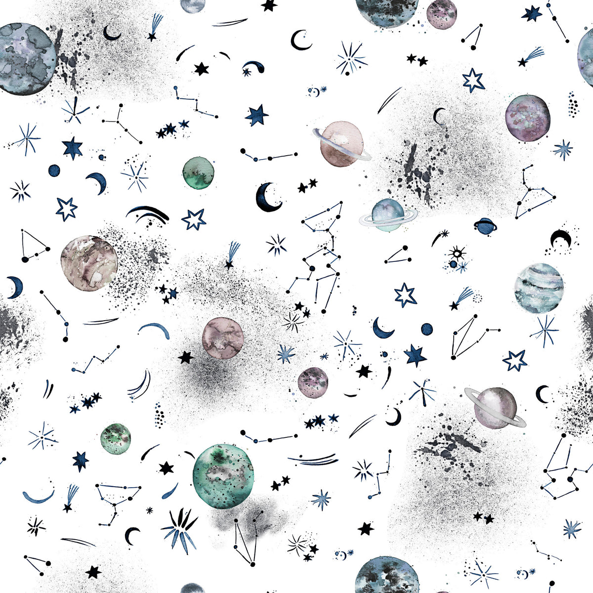 Space Galaxy Planets Constellations Astronomy Wallpaper⁠ in your room — zoomed