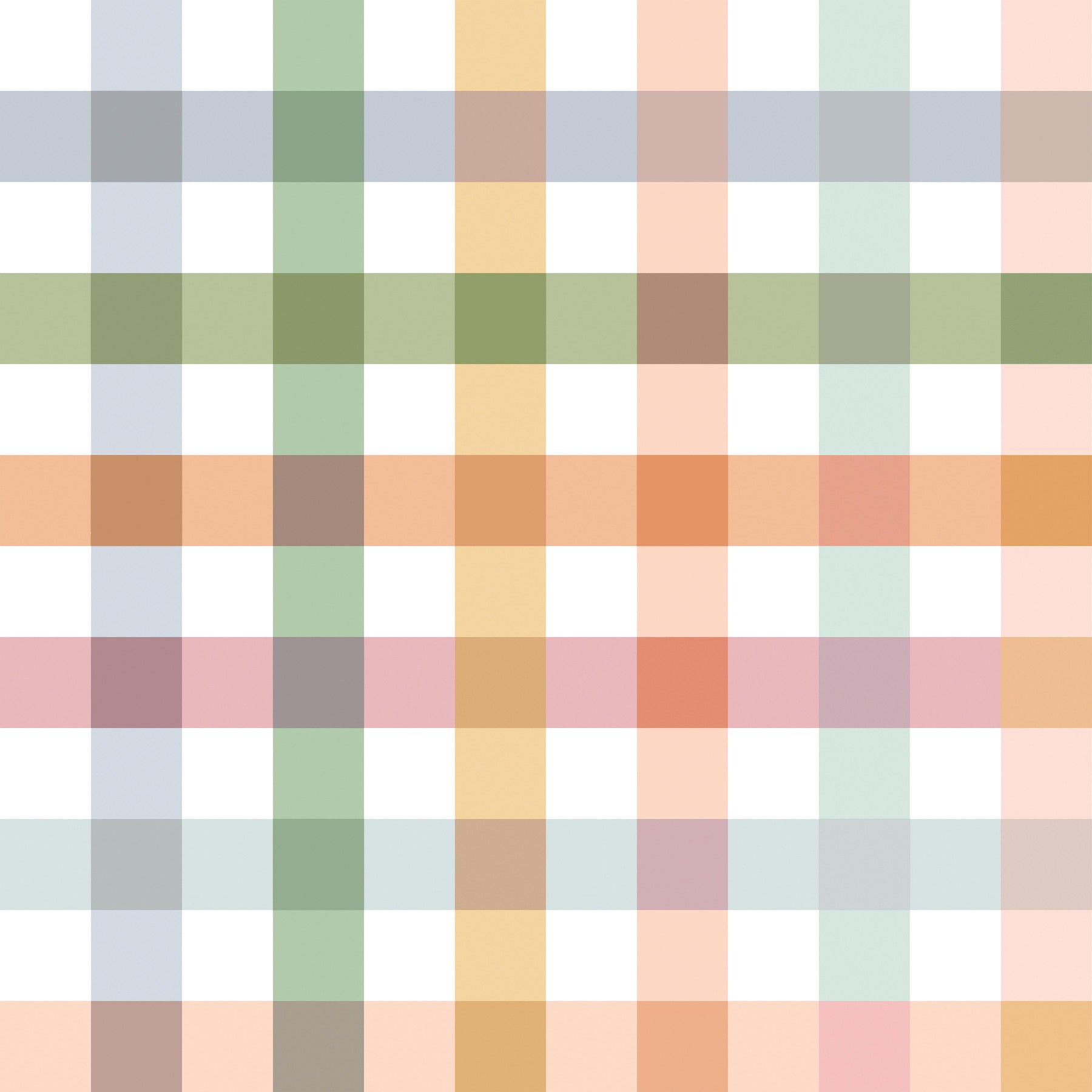 Spring Summer Gingham Geometric Countryside Wallpaper⁠