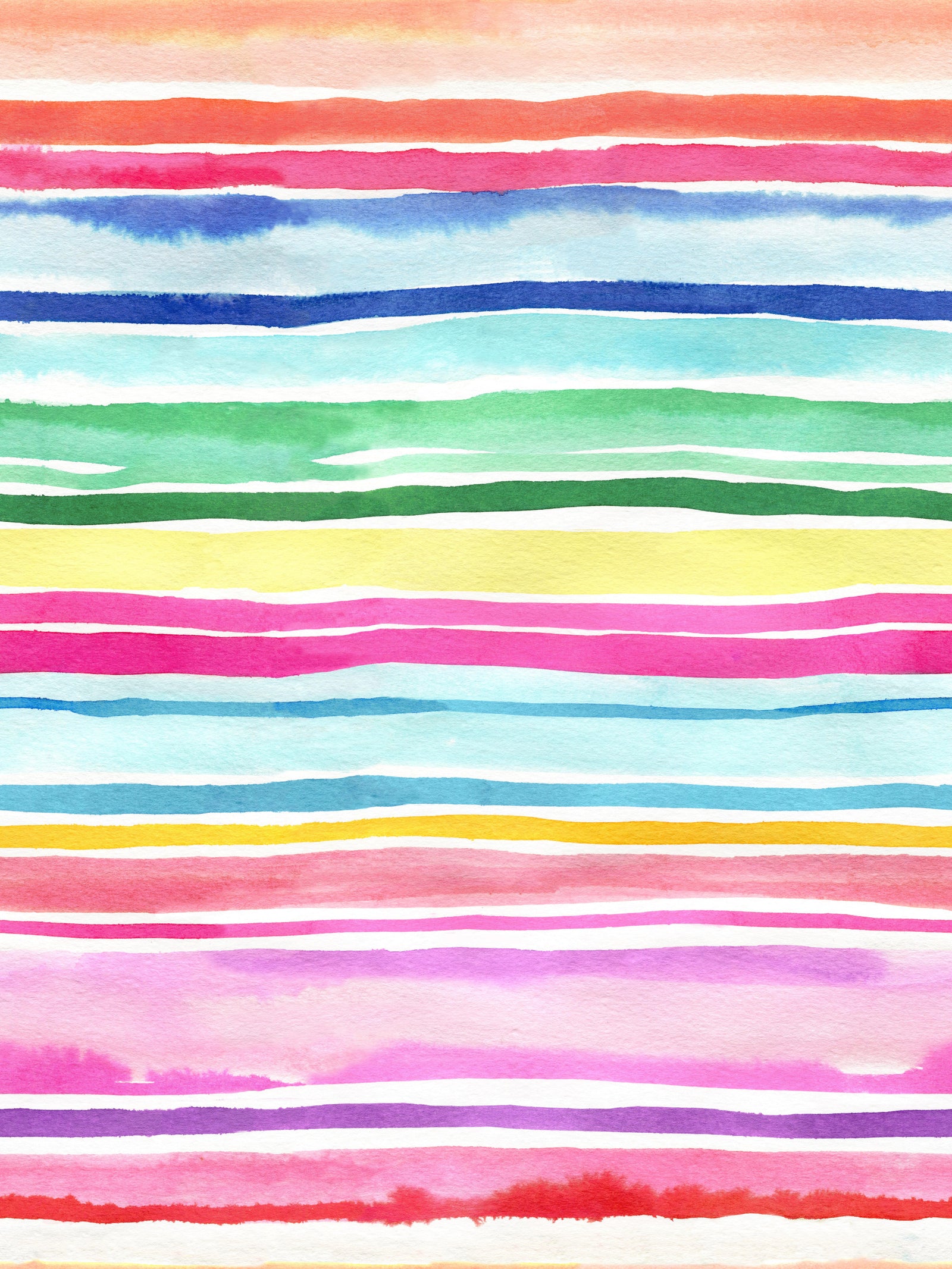 Summer Happy Stripes Multicolor Wallpaper⁠