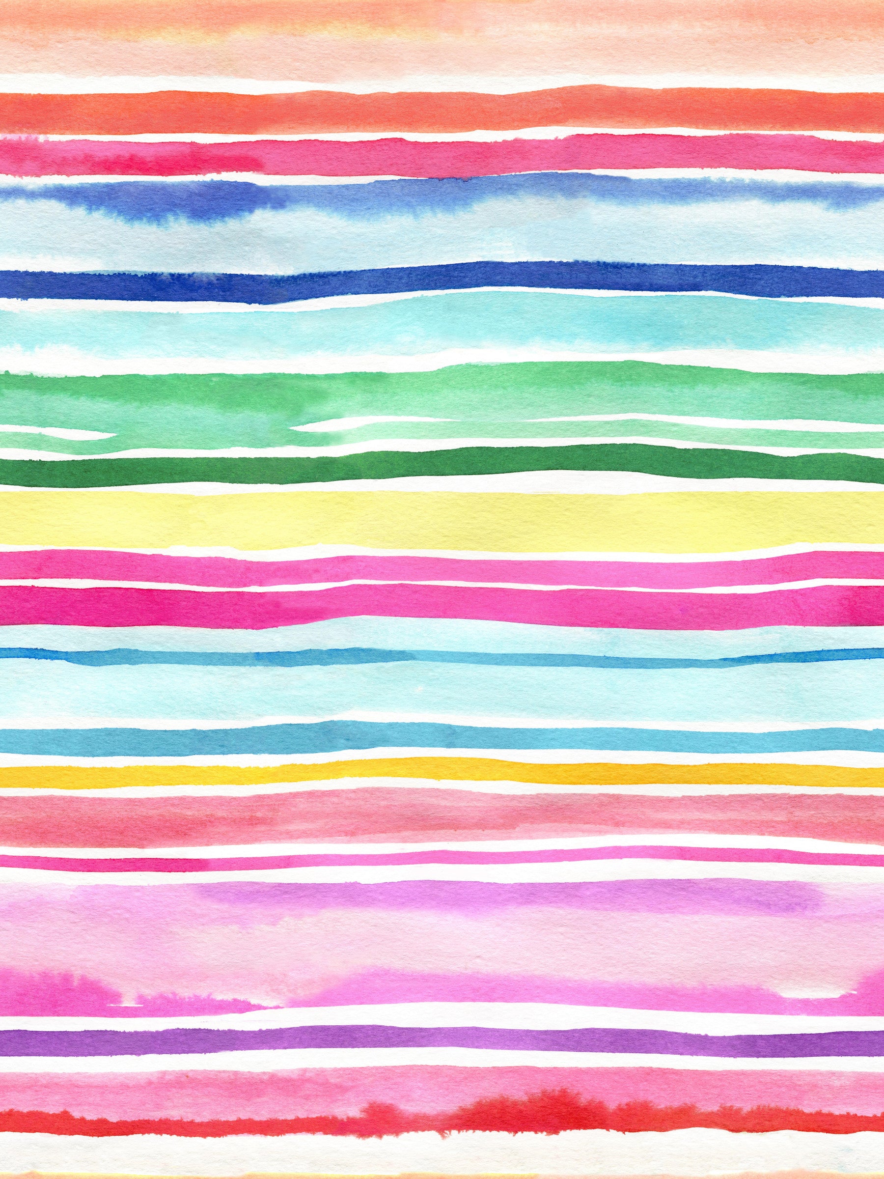 Summer Happy Stripes Multicolor Wallpaper⁠ in your room — zoomed