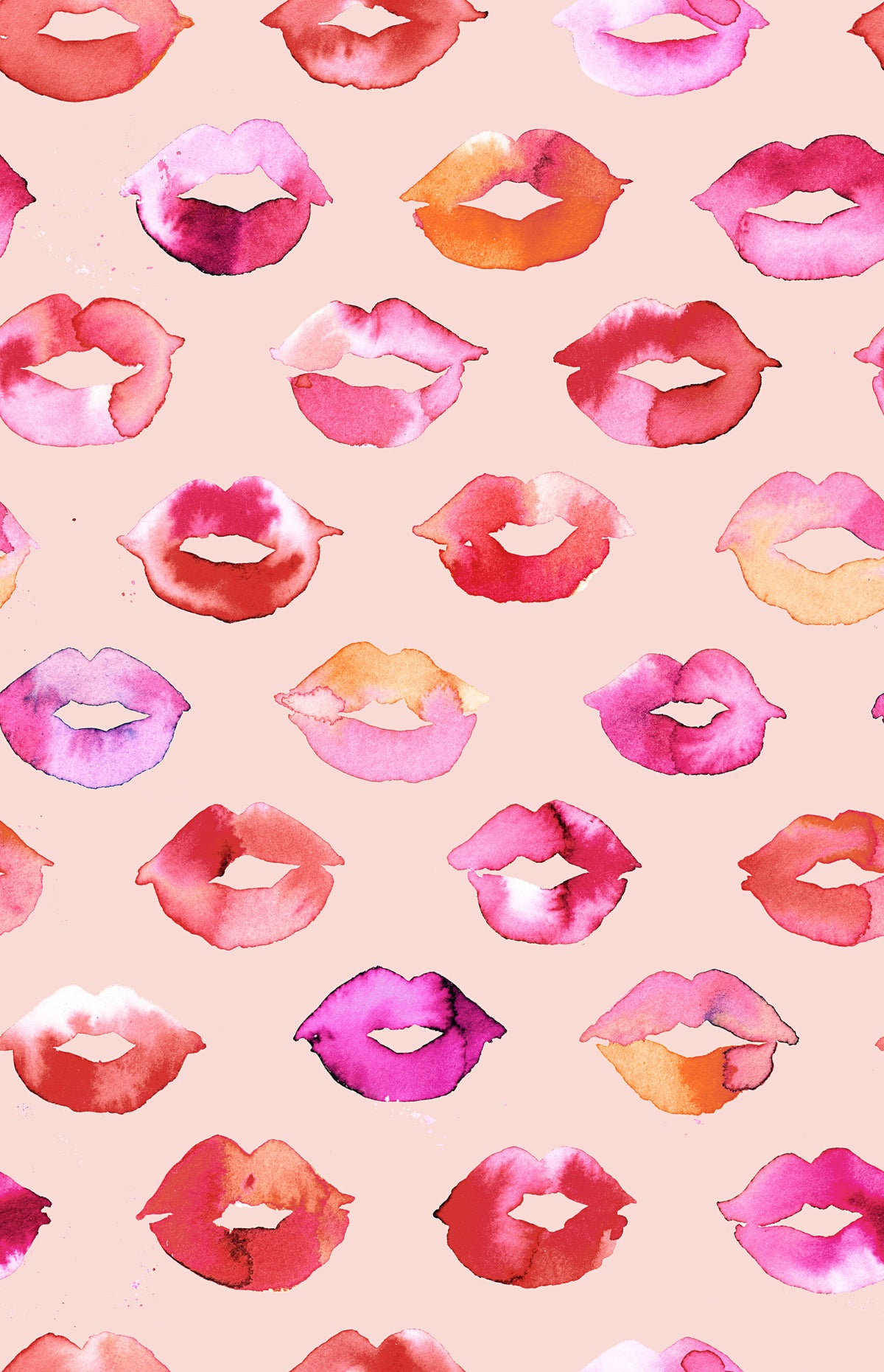 Sweet Pink Lips Kisses Love Wallpaper⁠ in your room — zoomed