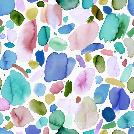 Watercolor Abstract Artistic Strokes Blue Wallpaper⁠