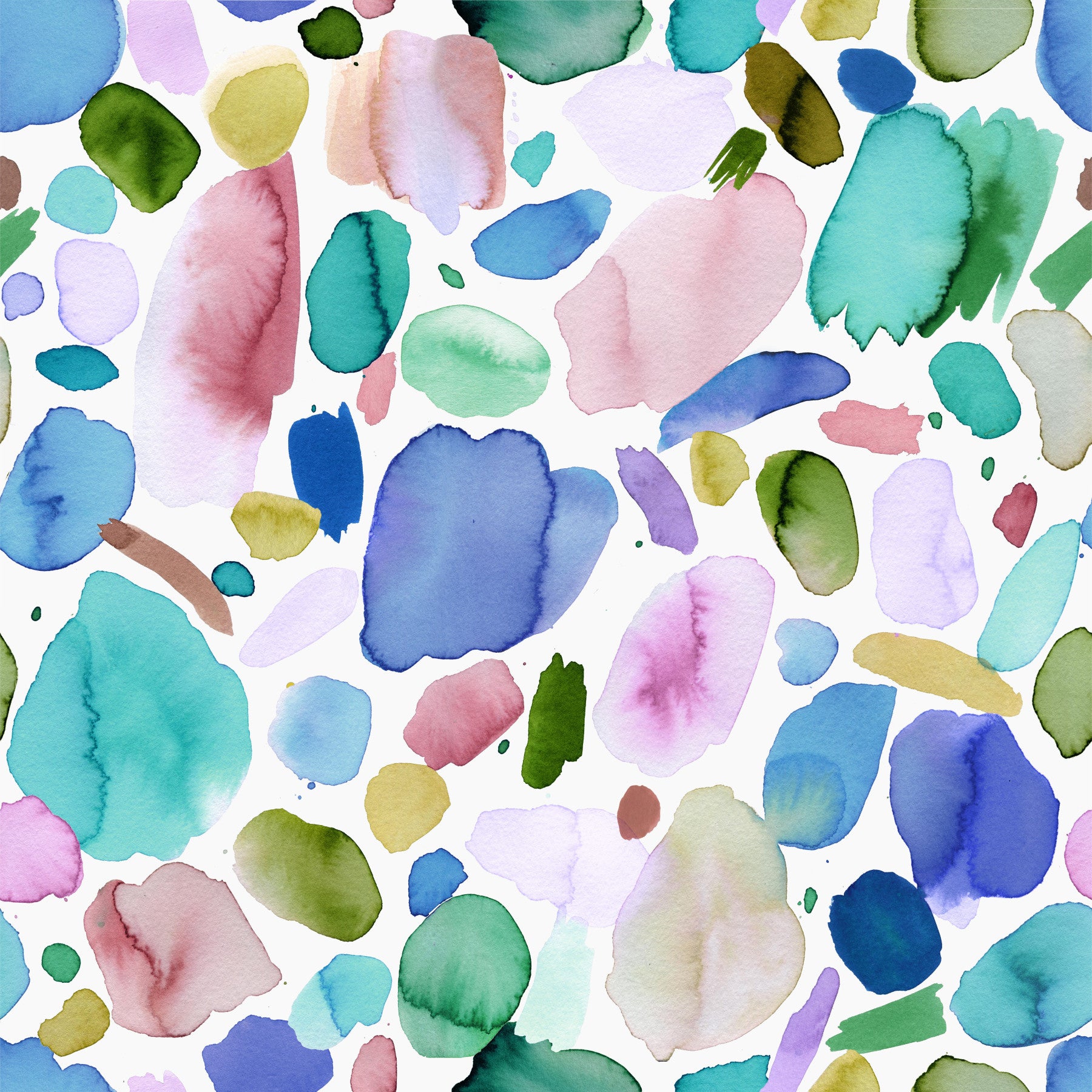Watercolor Abstract Artistic Strokes Blue Wallpaper⁠