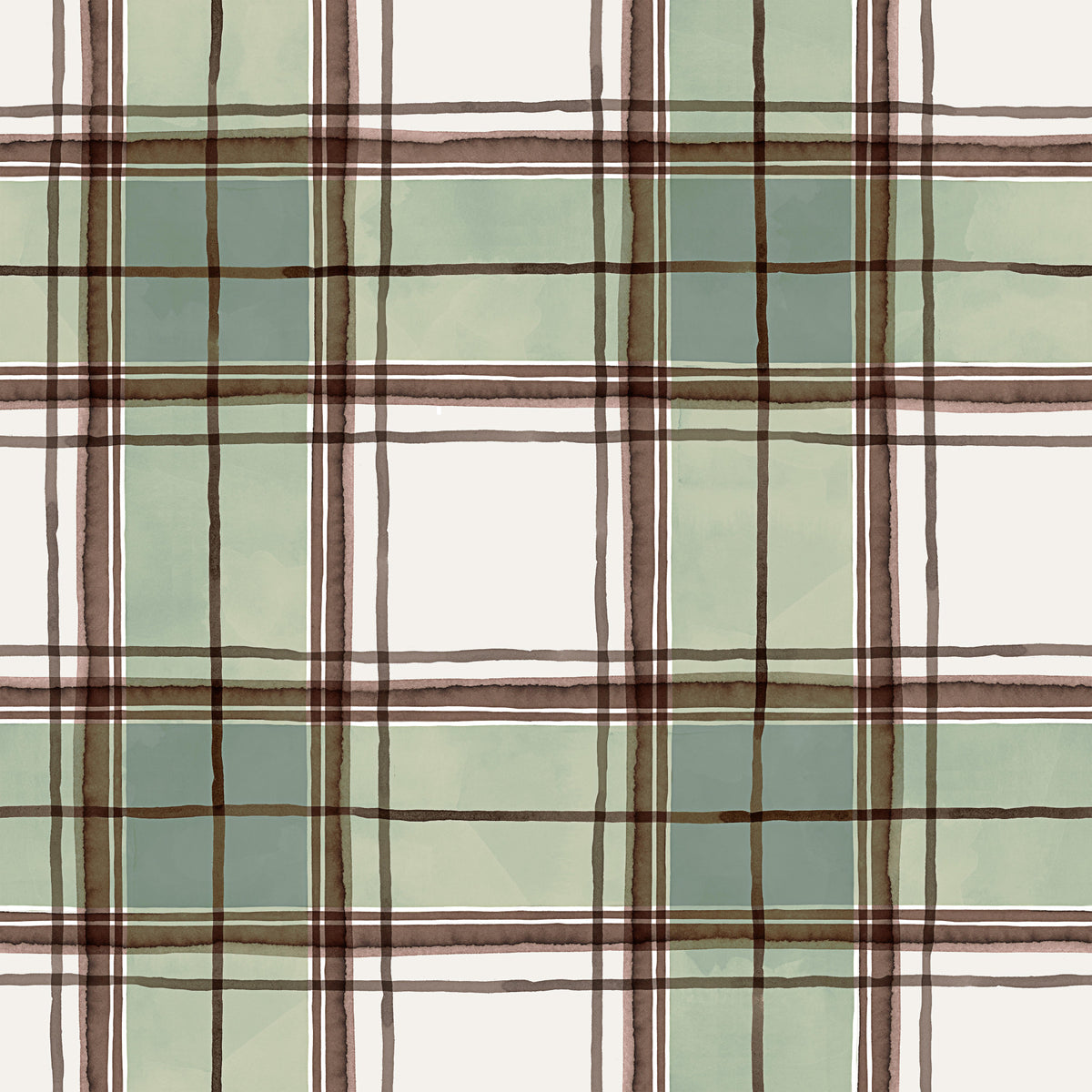 Watercolor Classic Geometric Stripes Wallpaper⁠