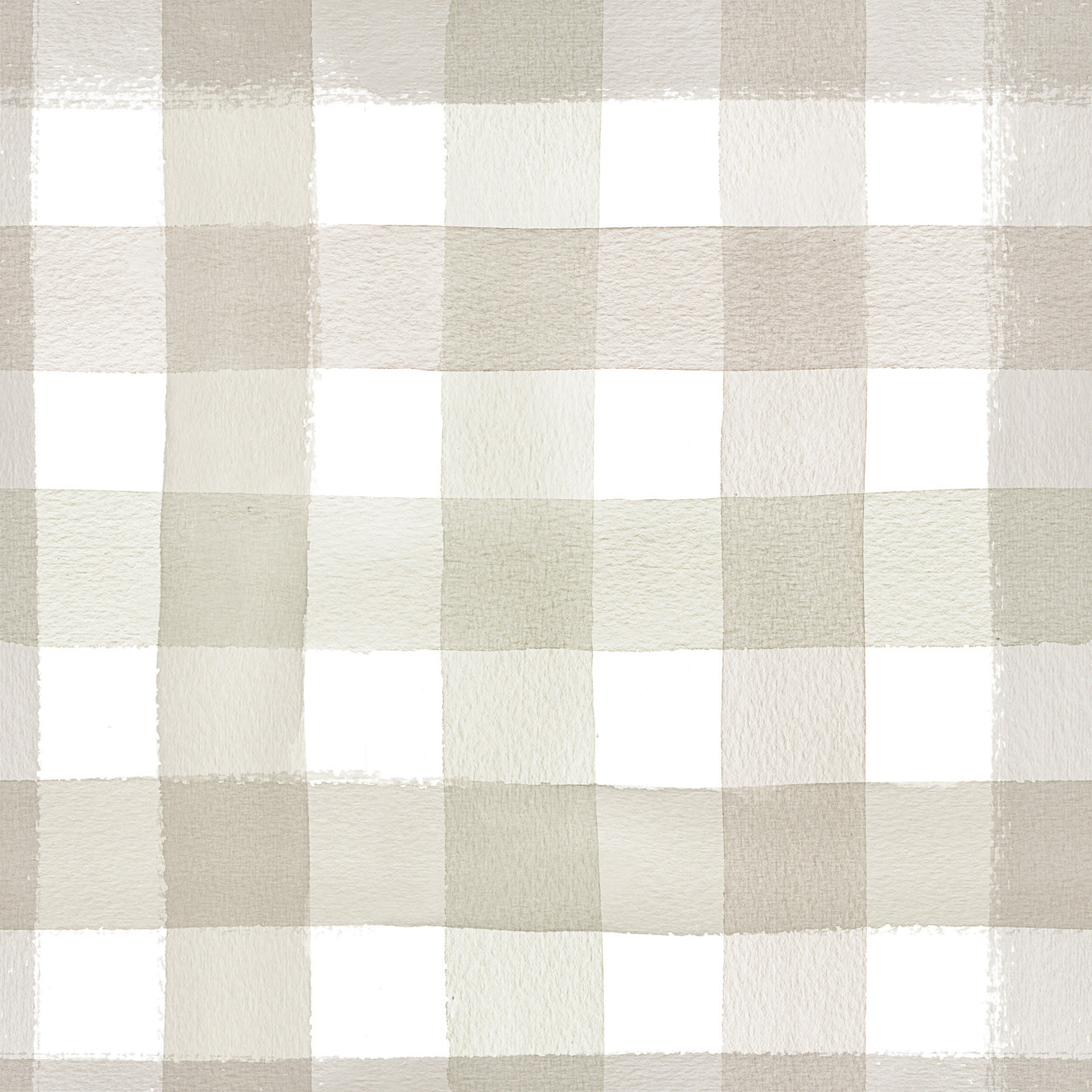 Watercolor Classic Gingham Beige Wallpaper⁠
