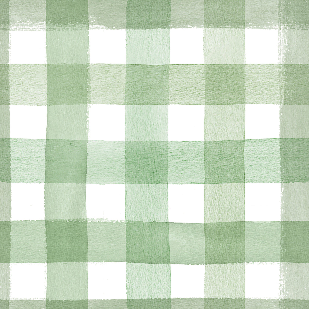 Watercolor Classic Gingham Green Wallpaper⁠ in your room