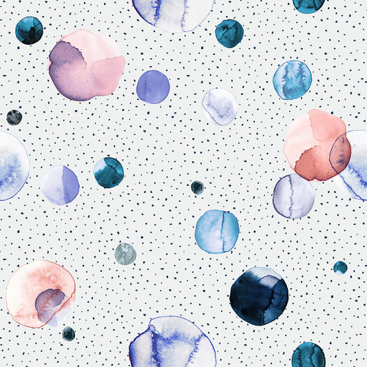 Watercolor Dots Space Speckled Soft Wallpaper⁠