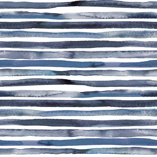 Watercolor Geometric Stripes Soft Blue Wallpaper⁠
