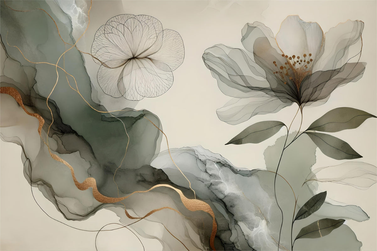 Dreamy Sage Garden Wall Mural in your room