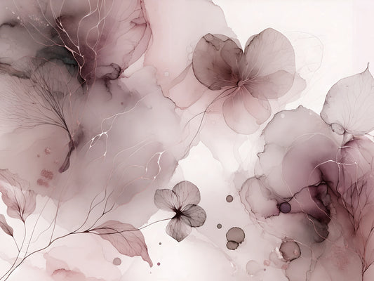 Blush Botanical Whispers Wall Mural