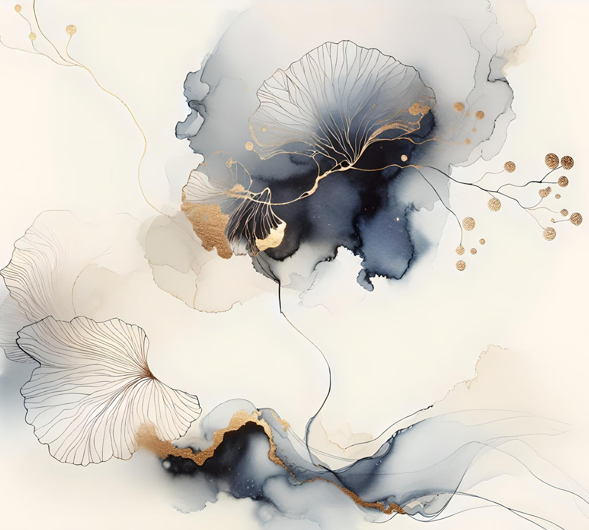 Glided Botanica Elegance Wall Mural in your room — zoomed