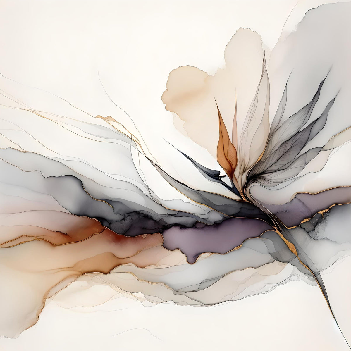 Inky Bird of Paradise Wall Mural in your room — zoomed