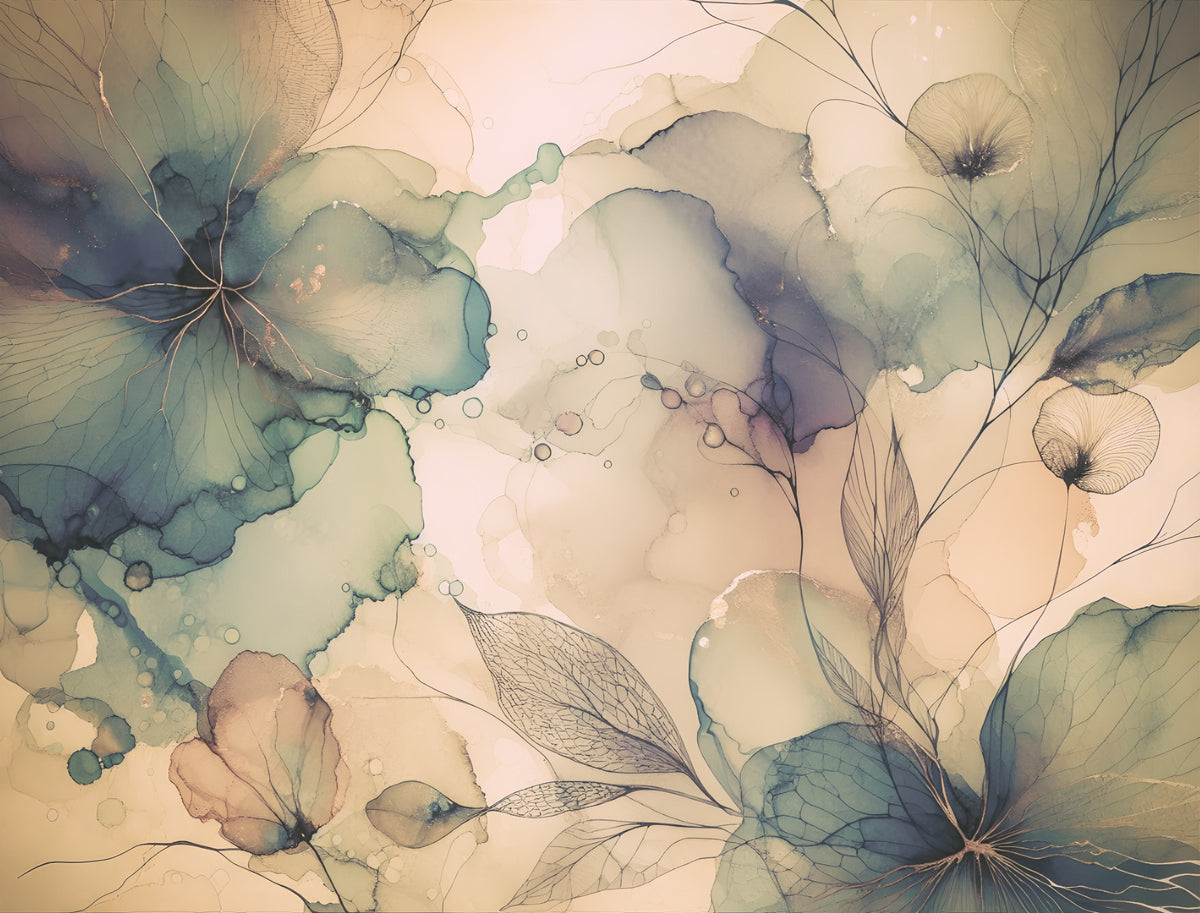 Floral Dreams Wall Mural in your room — zoomed