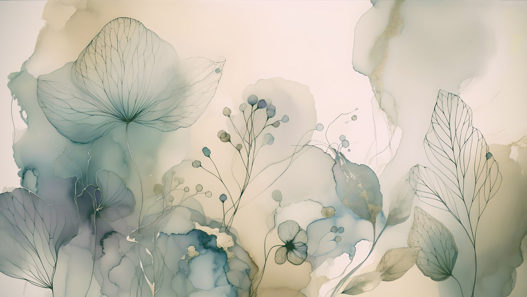 Soft Floral Dreamscape Wall Mural