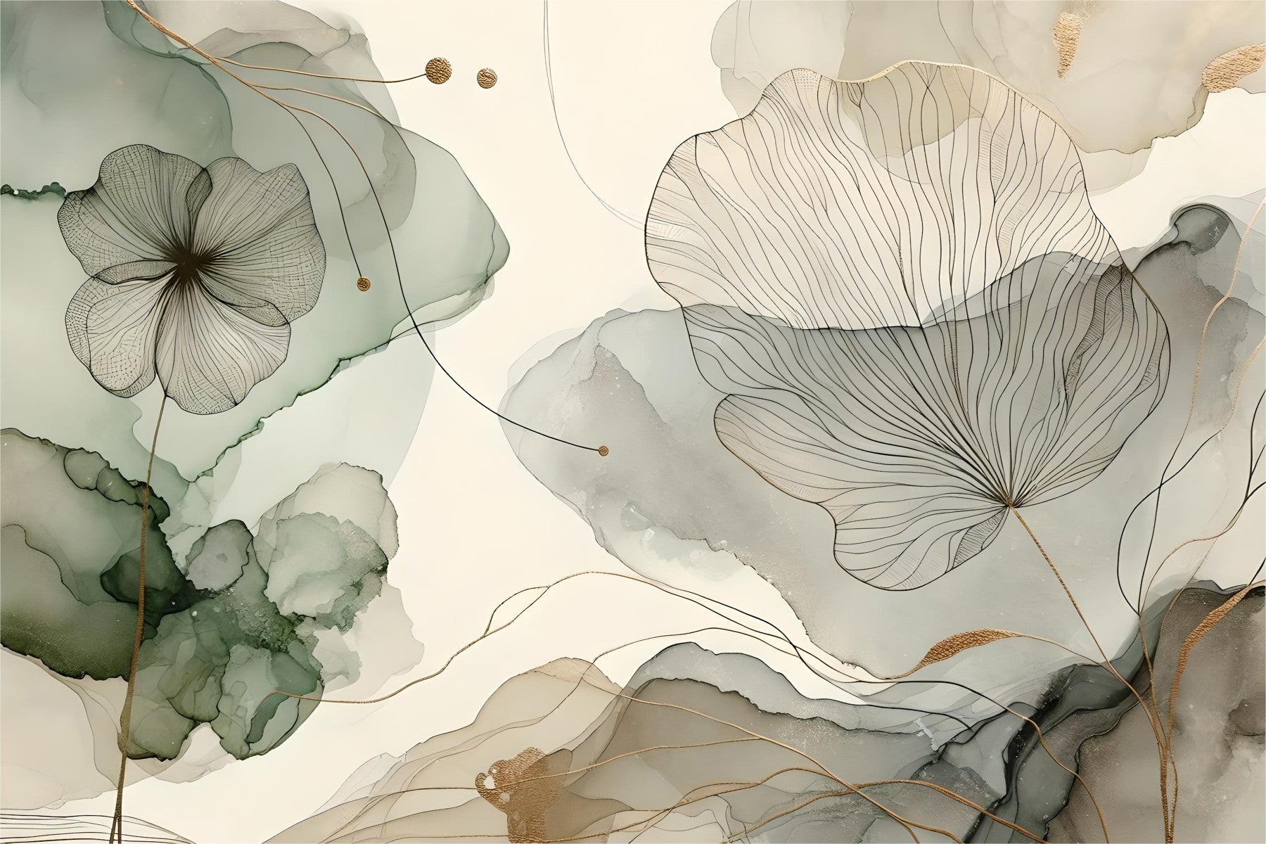 Whispering Sage Blossoms Wall Mural