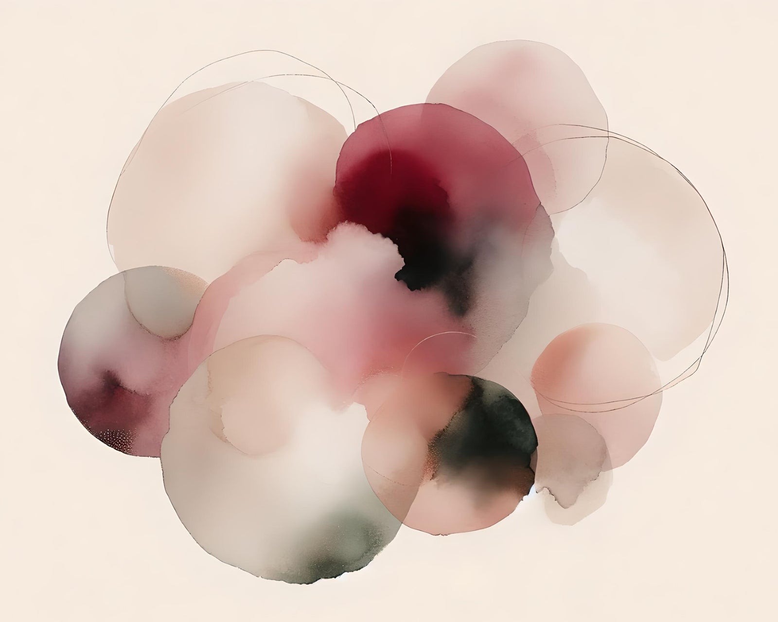 Soft Tones Artistic Flow Wall Mural