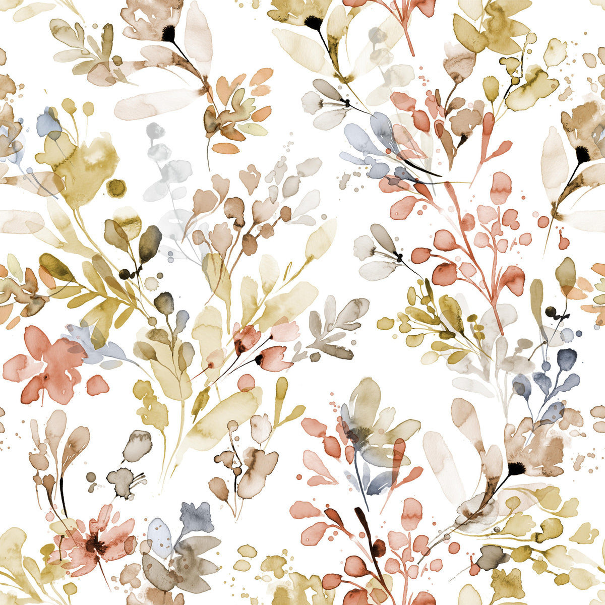 Wild Nature Plants Gold Wallpaper⁠ in your room — zoomed