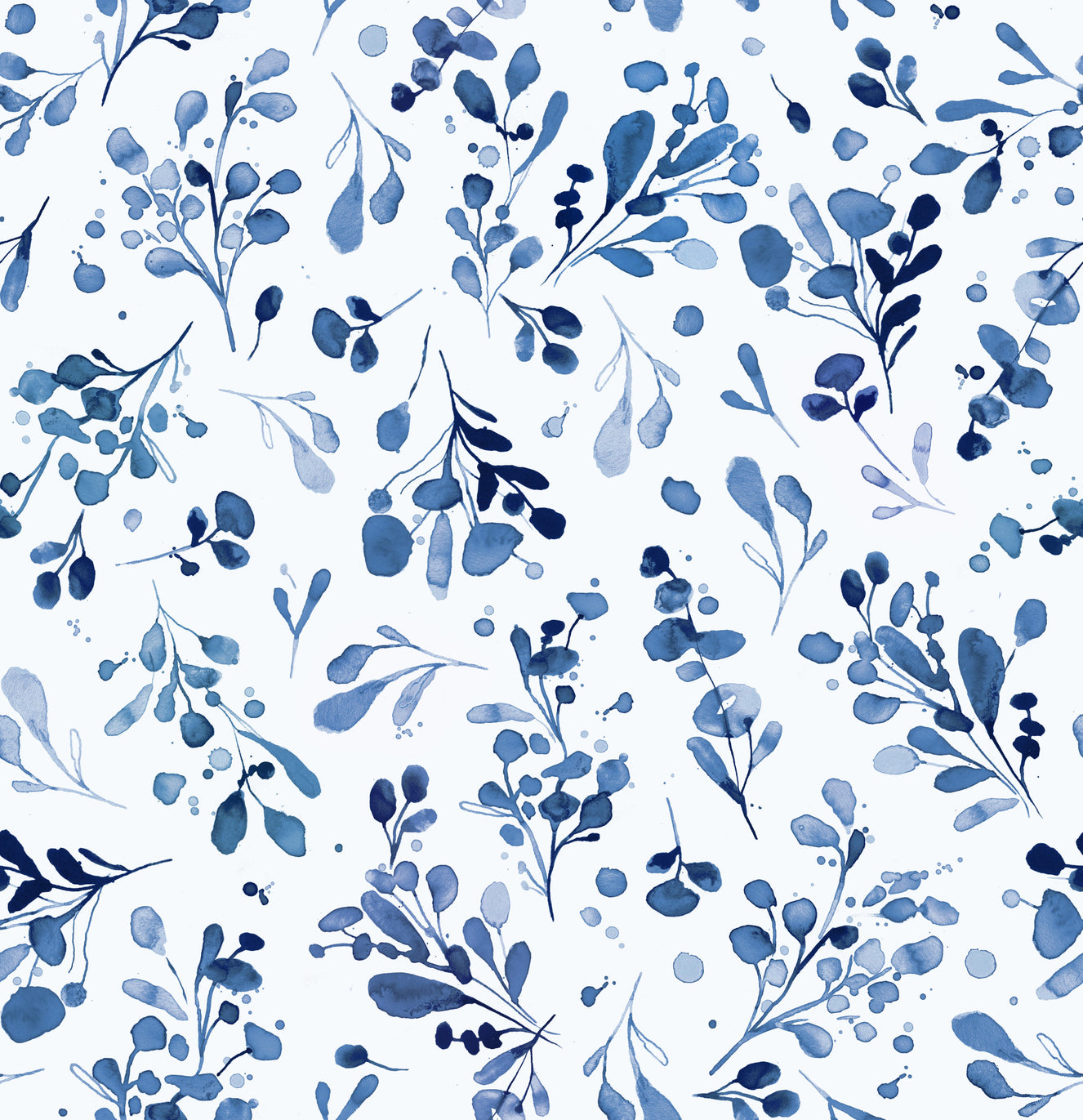 Wild Plants Botanical Nature Relaxing Blue Wallpaper⁠