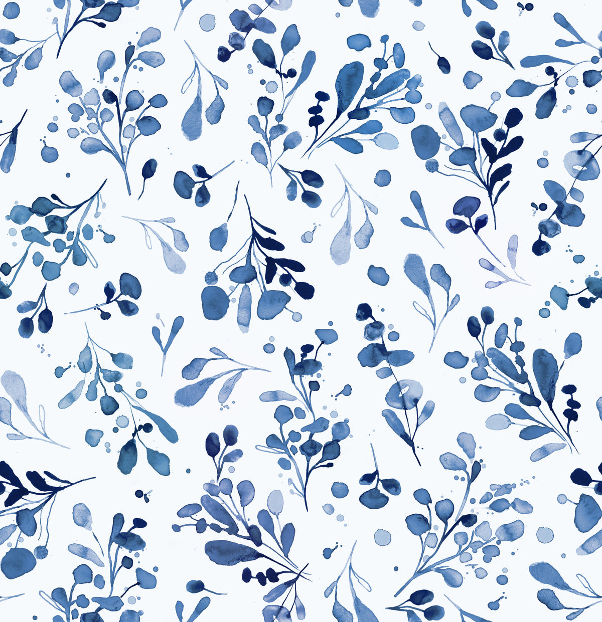 Wild Plants Botanical Nature Relaxing Blue Wallpaper⁠ in your room