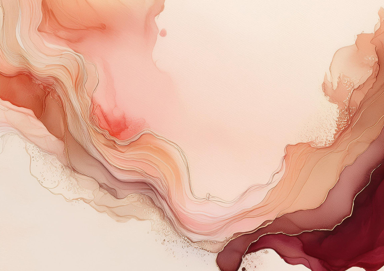 Flowing Coral Dreams Wall Mural