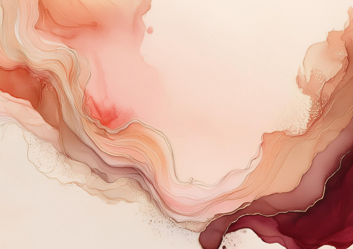 Flowing Coral Dreams Wall Mural in your room — zoomed