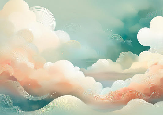 Whimsical Cloud Vista Wall Mural