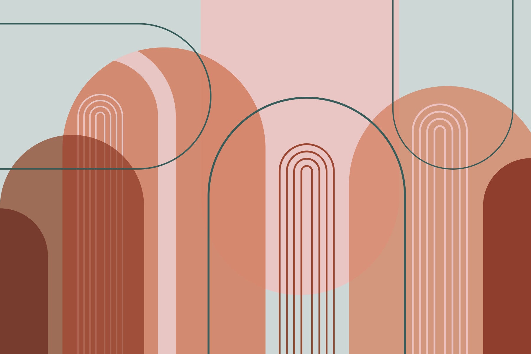 Modern Archways Wall Mural