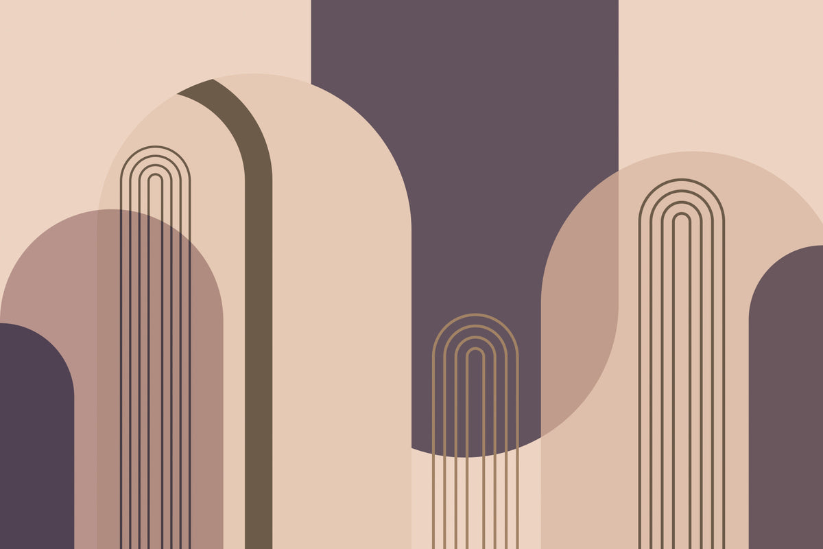 Mid Century Arches Wall Mural in your room