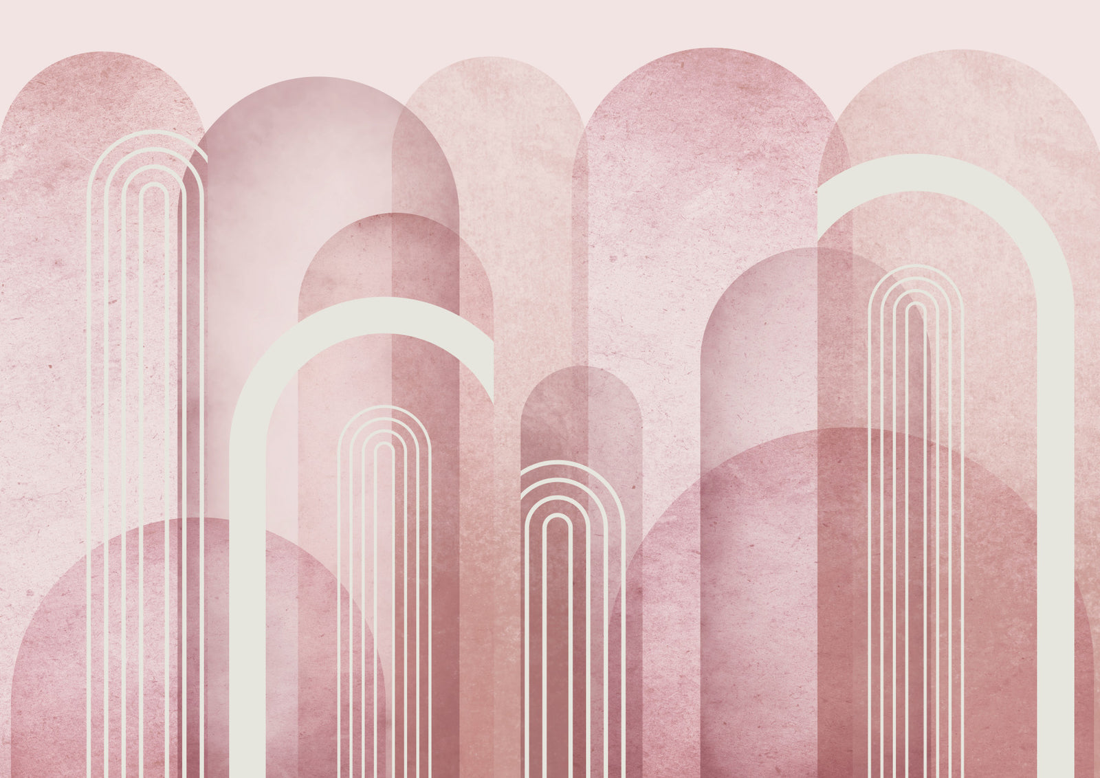 Blush Pink Archways Wall Mural in your room