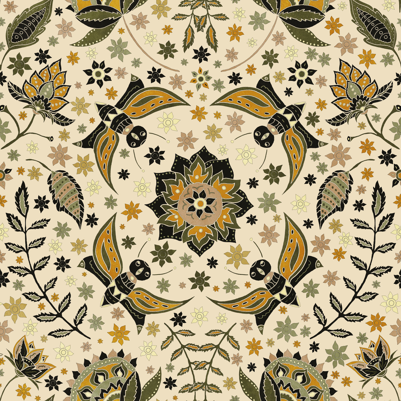 The Golden Moth Garden Wallpaper⁠