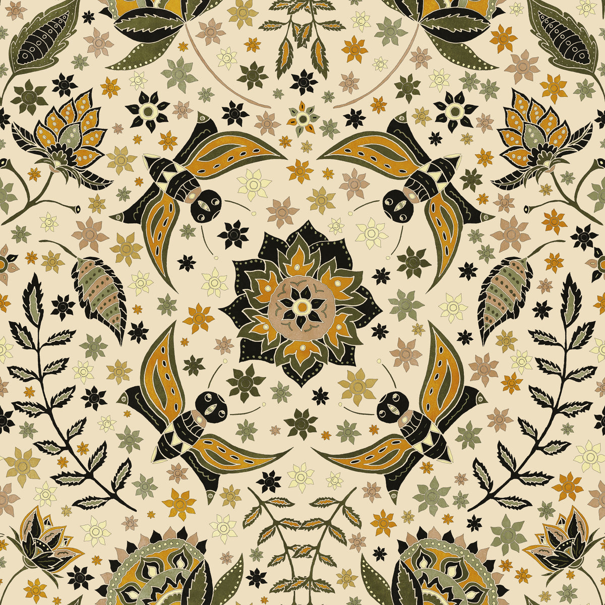 The Golden Moth Garden Wallpaper⁠