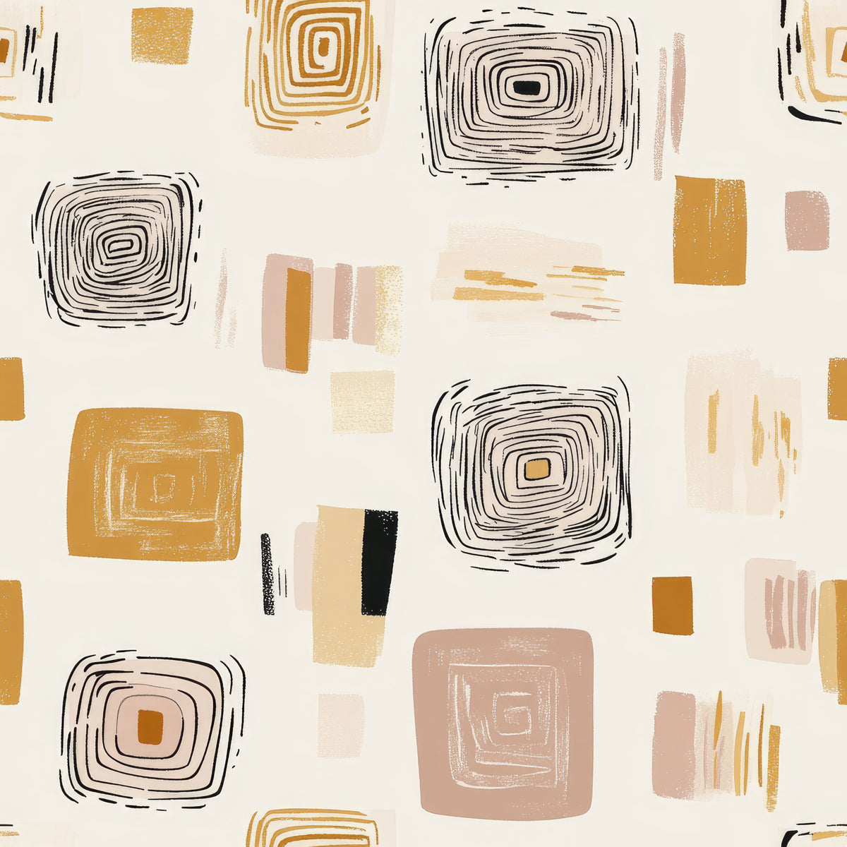 Geometric harmony pattern Wallpaper⁠ in your room