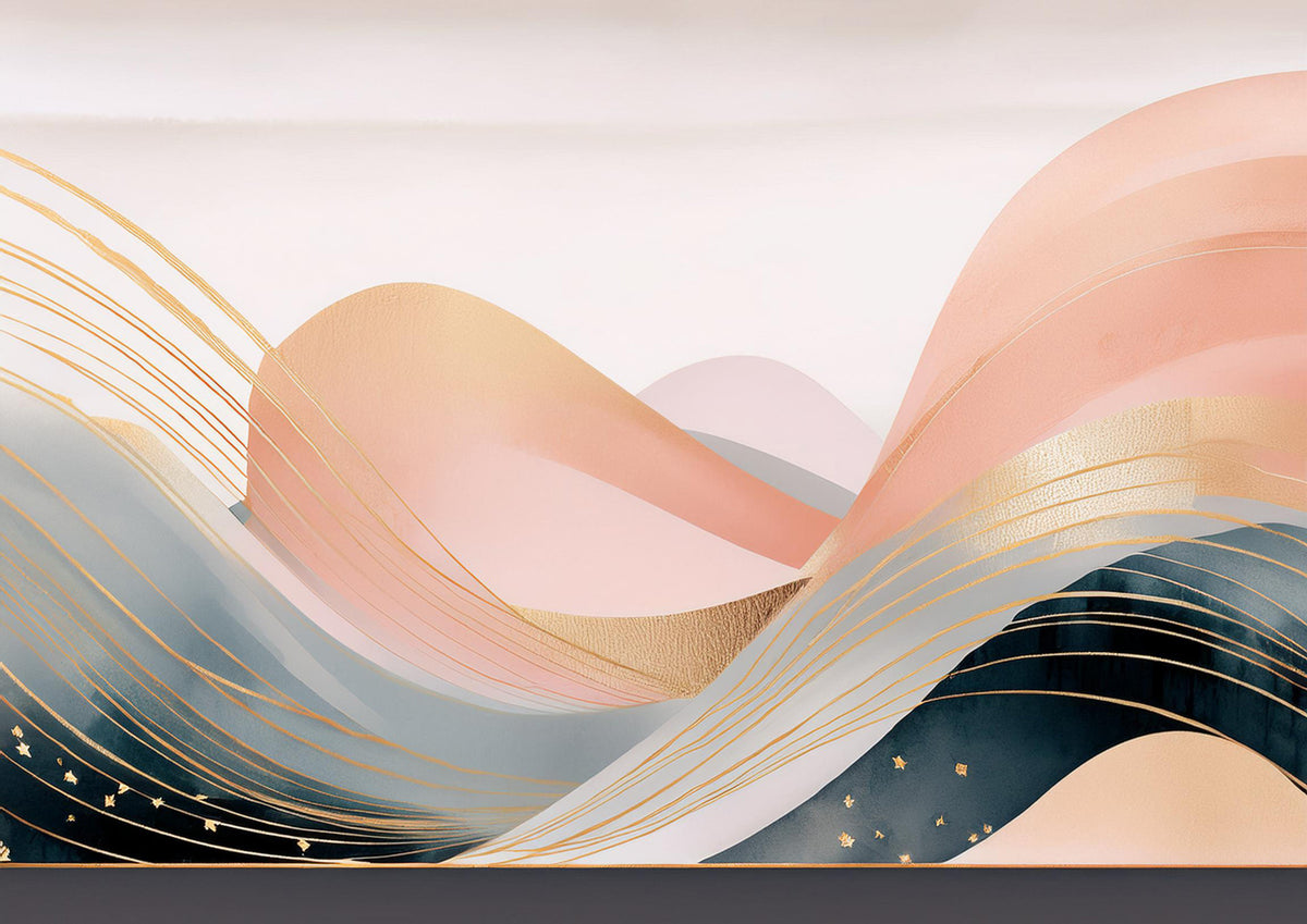 Boho Dreamtime Waves Wall Mural in your room
