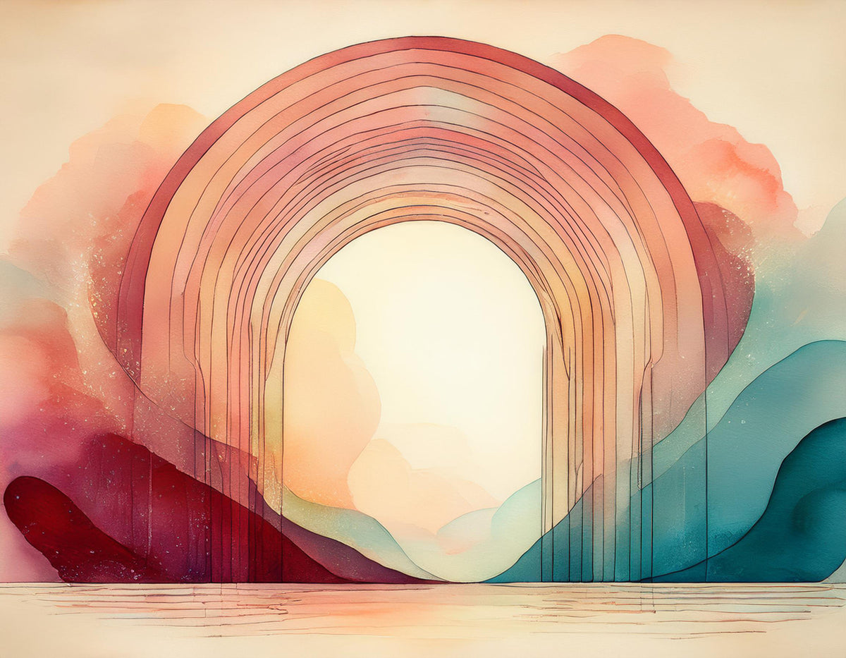 Rainbow Dream Portal Wall Mural in your room