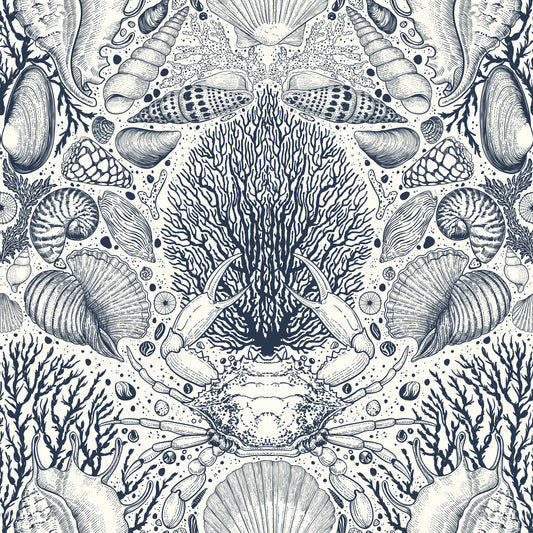 Undersea Treasures Botanical Ocean Wallpaper⁠