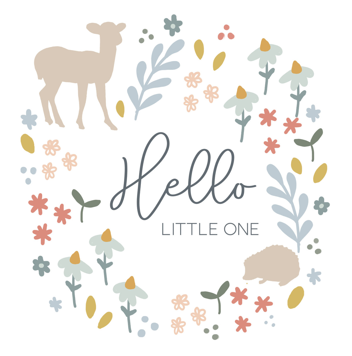 Hello Little One Woodland Mural Wall Mural