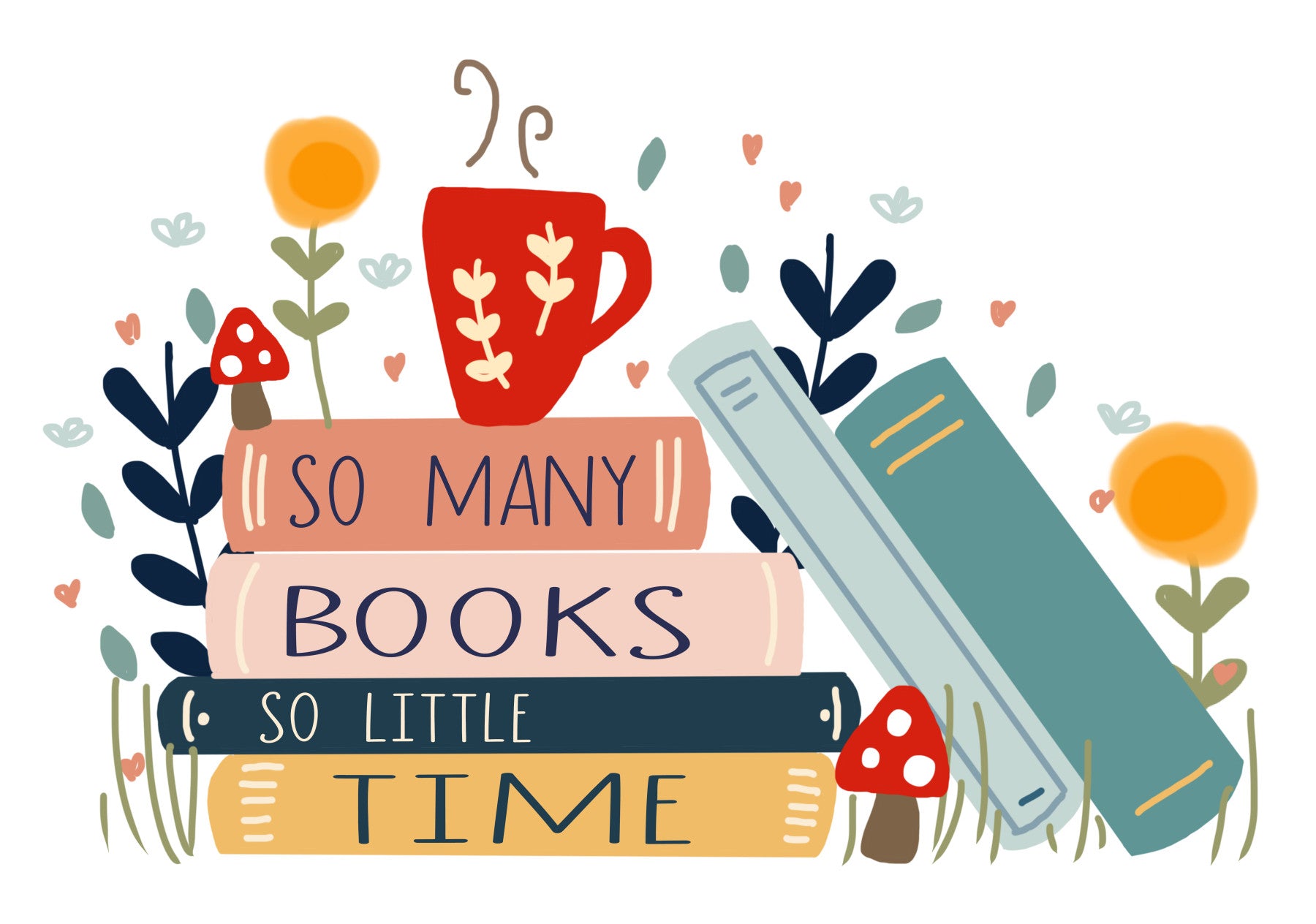 So Many Books So Little Time Wall Mural
