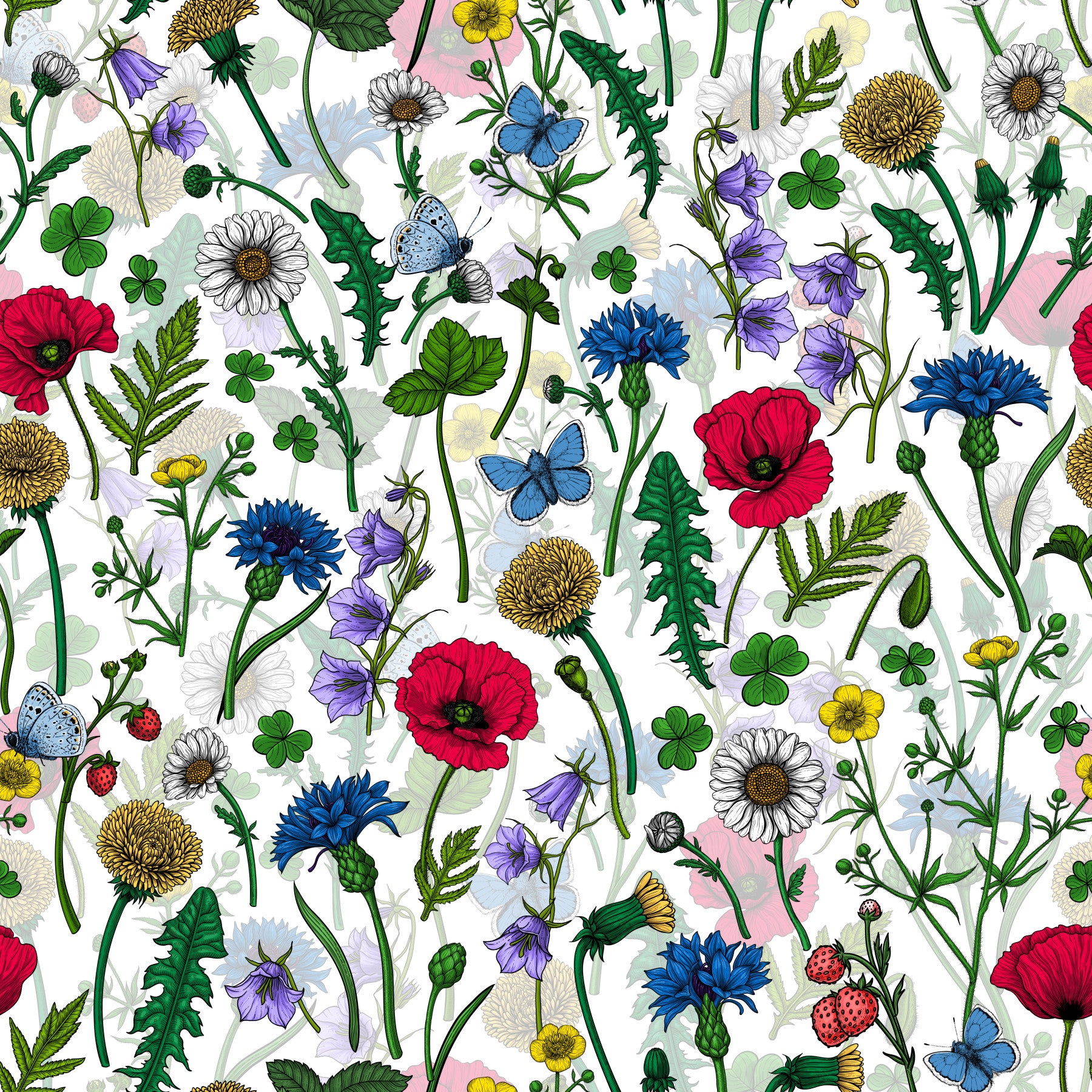 Summer Meadow Dreams Wallpaper⁠