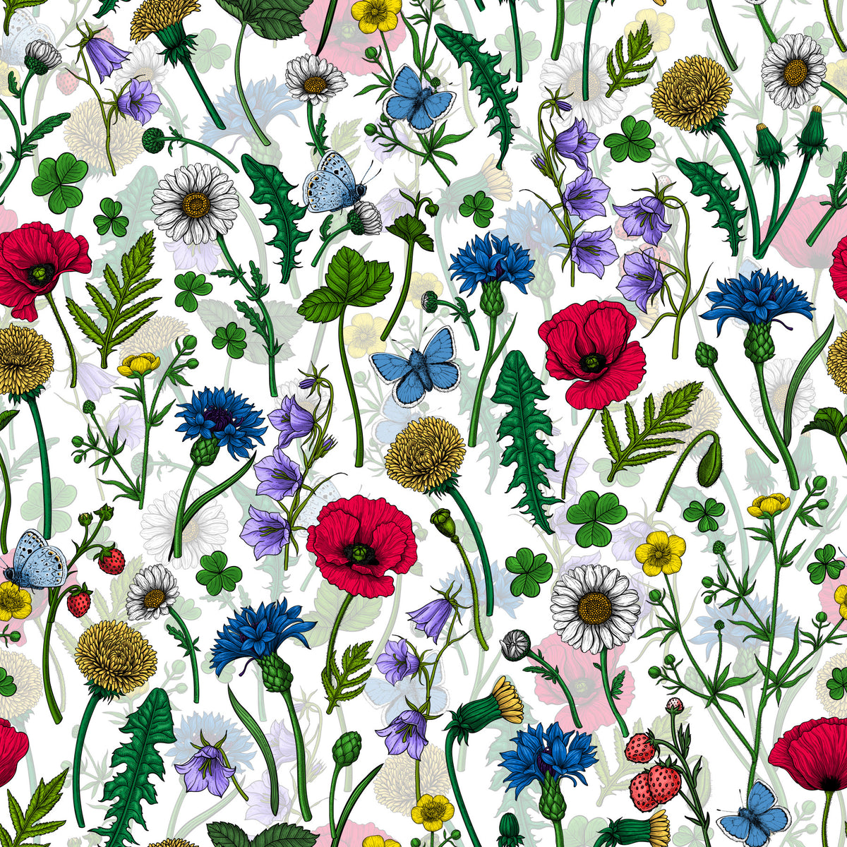 Summer Meadow Dreams Wallpaper⁠ in your room — zoomed