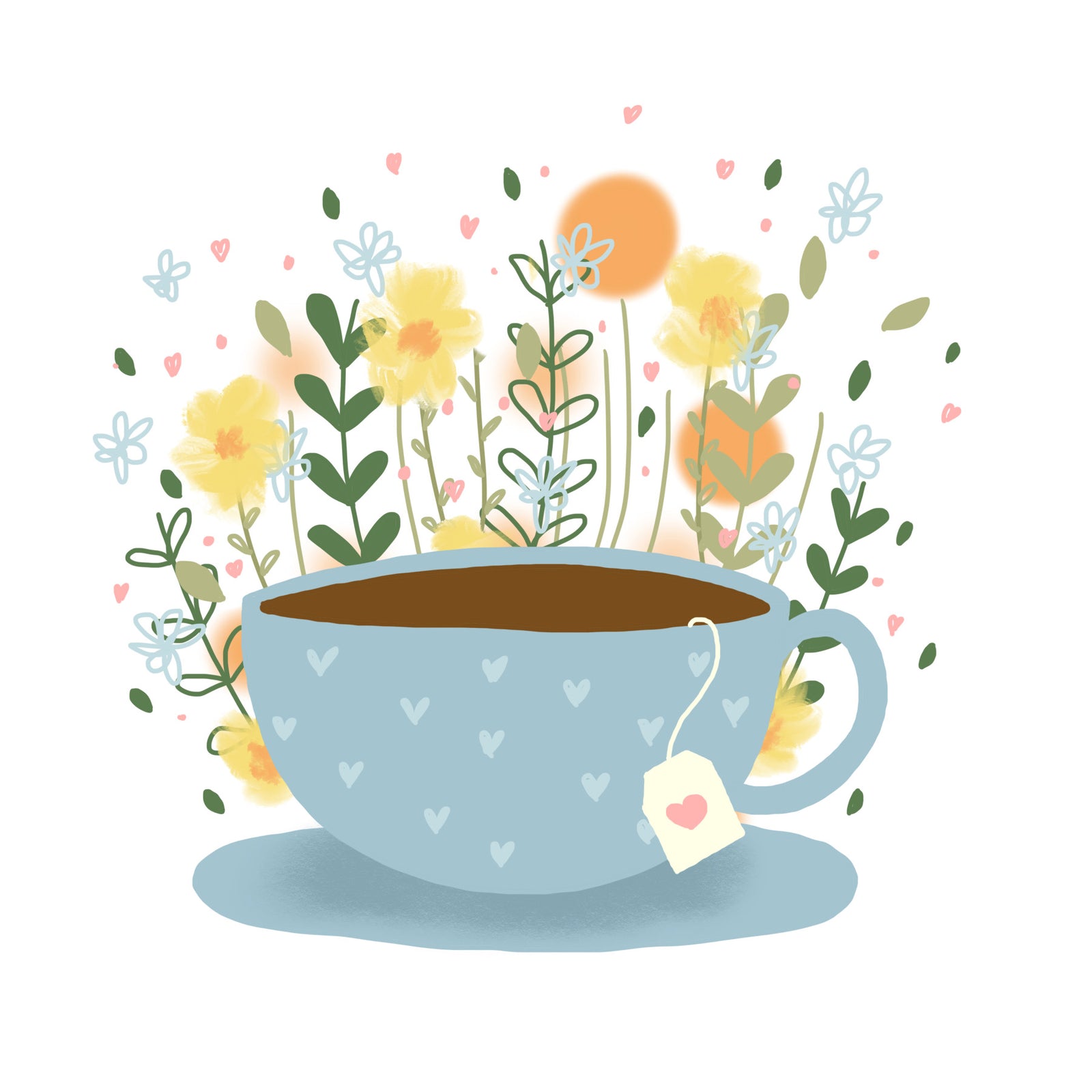 Floral Tea Break Wall Mural