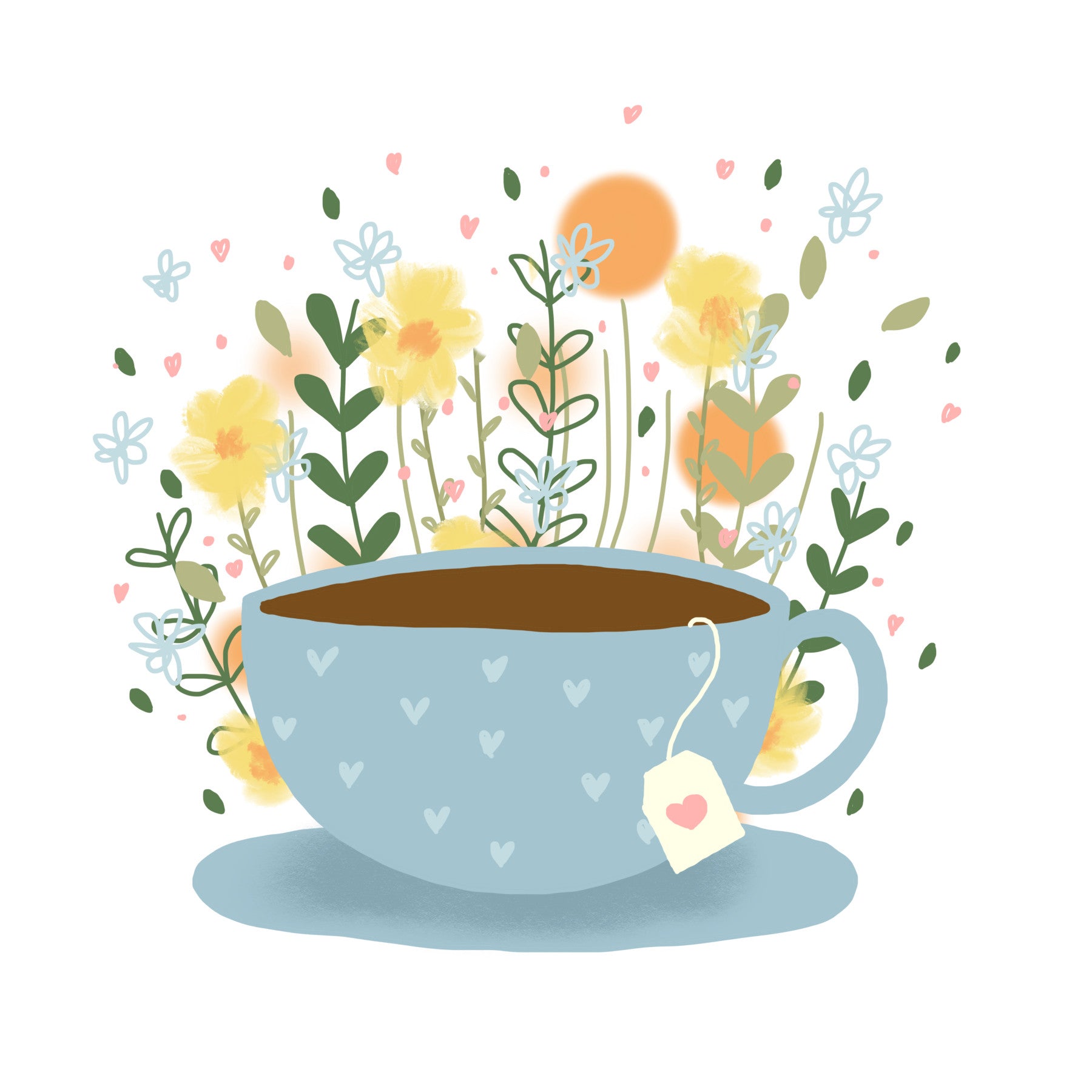 Floral Tea Break Wall Mural