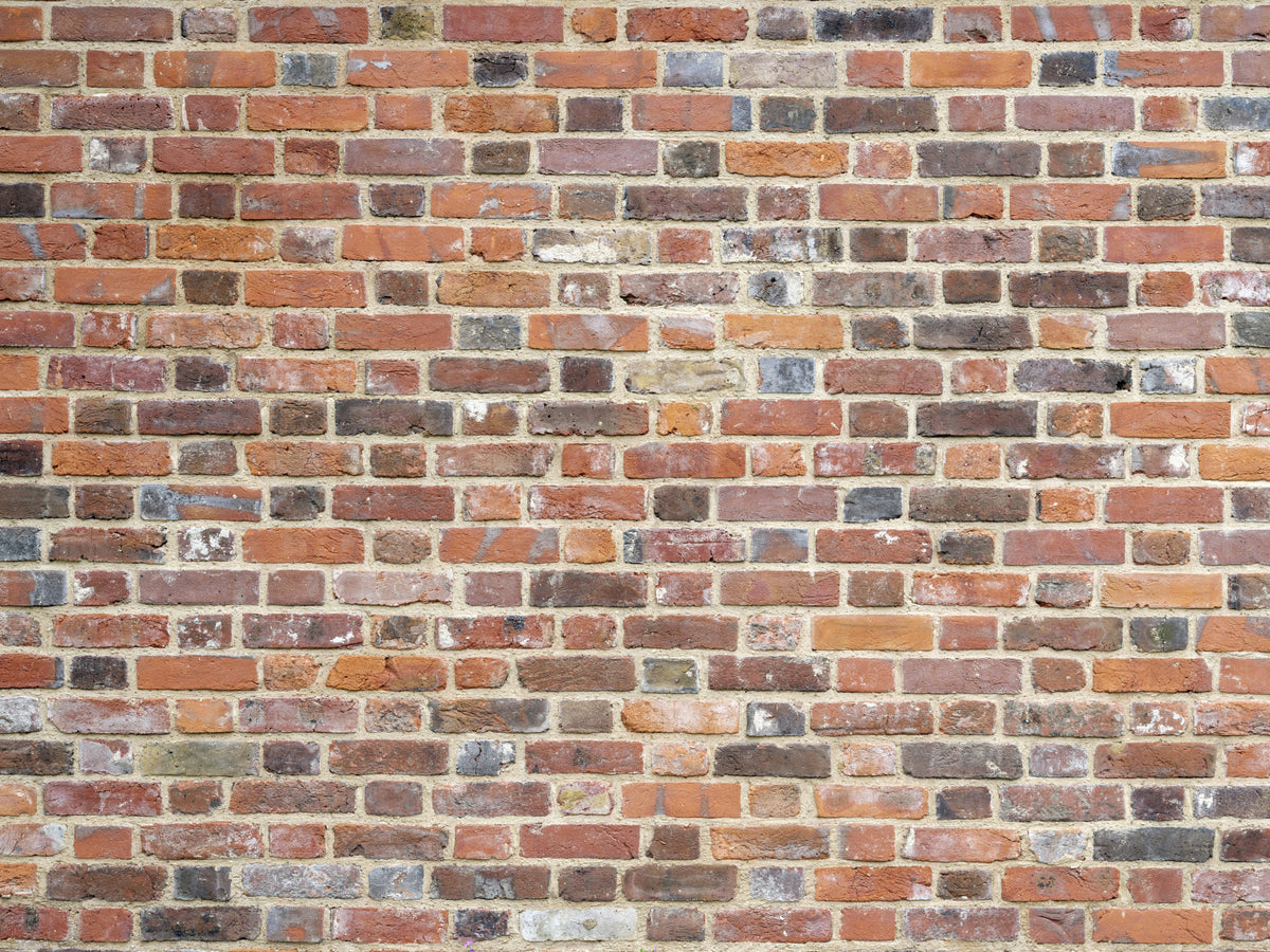 Rustic Brick Wall Mural in your room — zoomed