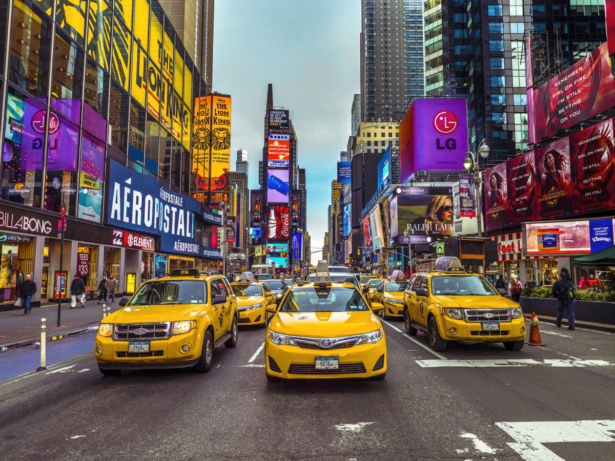 New York's Urban Pulse Wall Mural in your room — zoomed