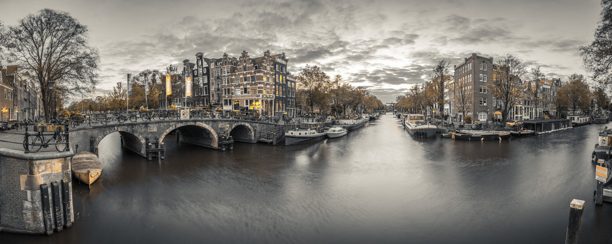 Amsterdam in evening Wall Mural in your room