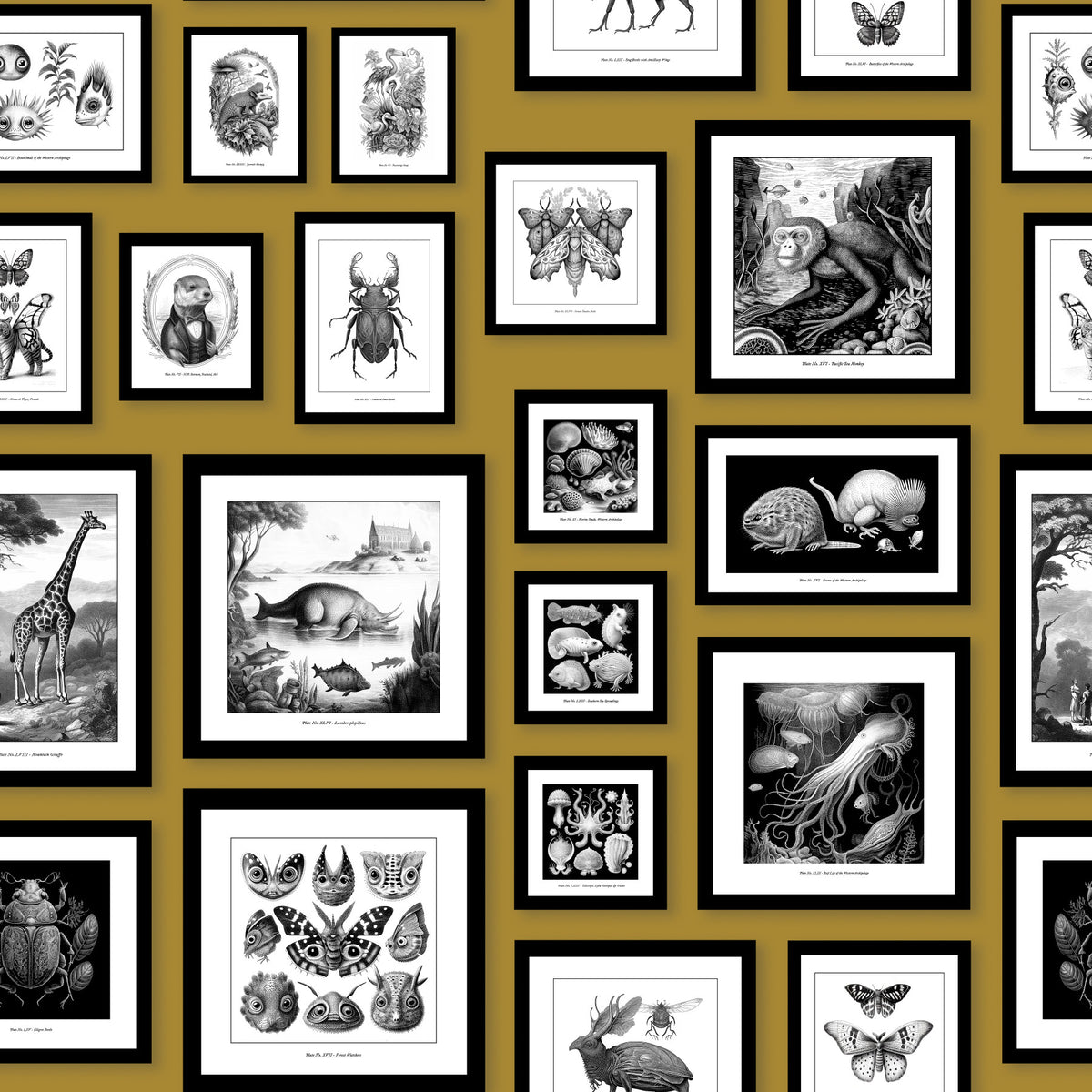 Fantastic Creatures -  Mustard Wallpaper⁠ in your room — zoomed