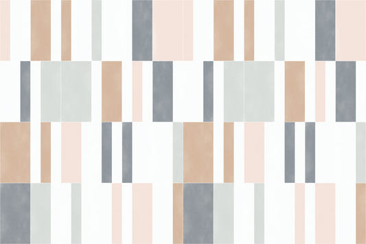 Muted Pastel Tiles One Wall Mural