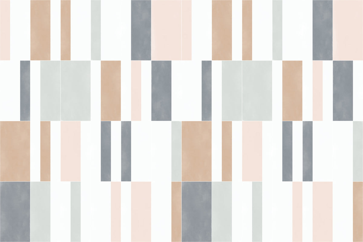 Muted Pastel Tiles One Wall Mural in your room