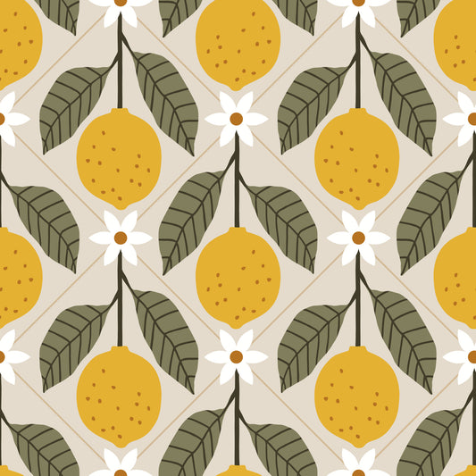 Lemon Grove Faux Tile Wallpaper⁠