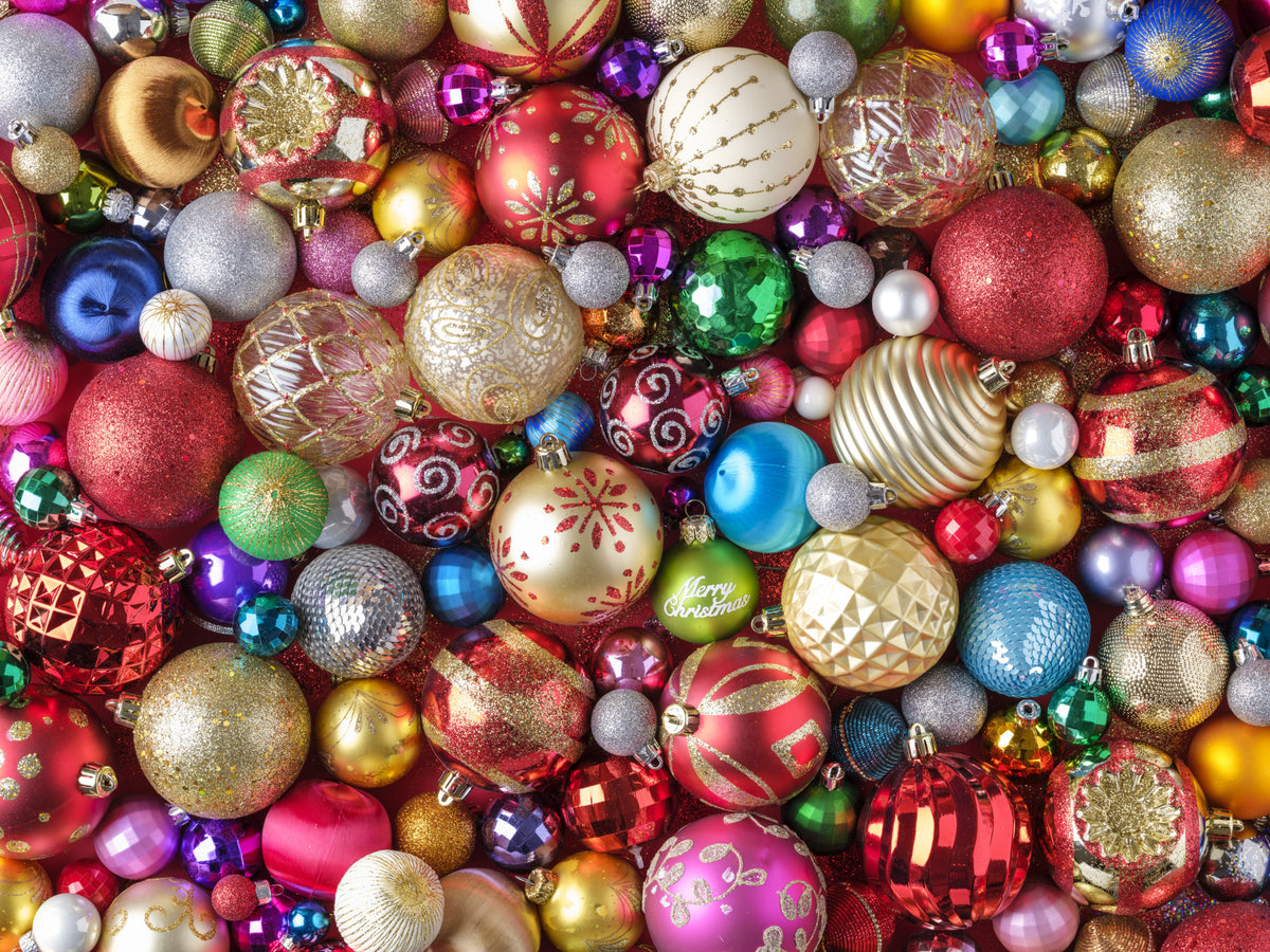Christmas Baubles Wall Mural in your room